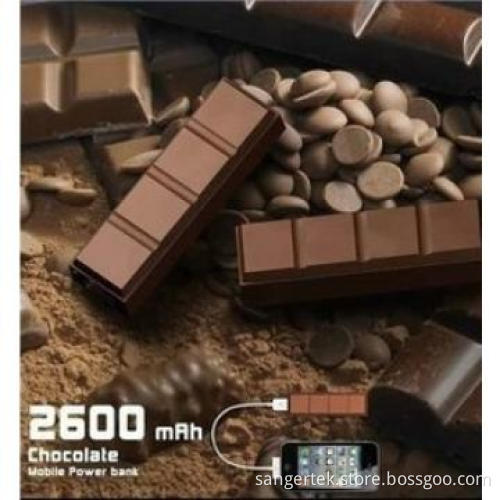 New Unique design Chocolate shape of power bank for mobile phone